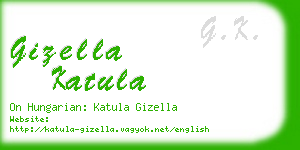 gizella katula business card